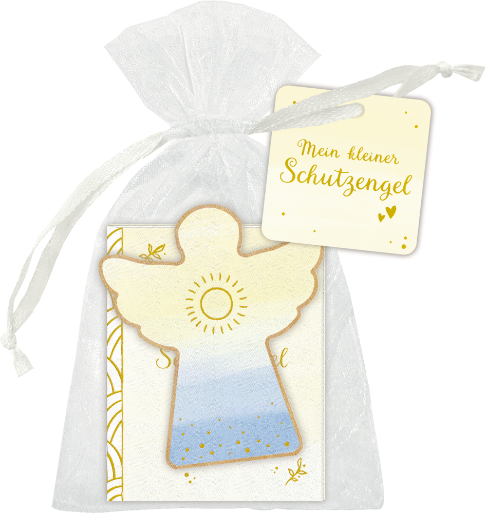 blau, Holzengel mit Büchlein - Mein kleiner Schutzengel blau, Holzengel mit Büchlein - Mein kleiner Schutzengel