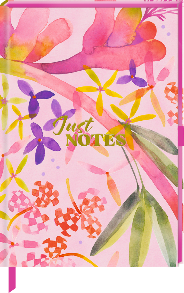Notizbuch DIN A5 - Just Notes (PINK), Kreuzraster Notizbuch DIN A5 - Just Notes (PINK), Kreuzraster
