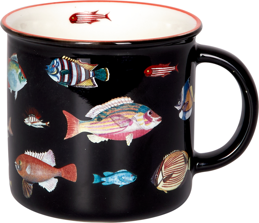Porzellan-Tasse Fische "I love my Ocean"