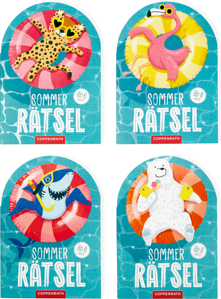 Sommer-Rätsel to go (Eisbär, Hai, Leopard oder Flamingo)