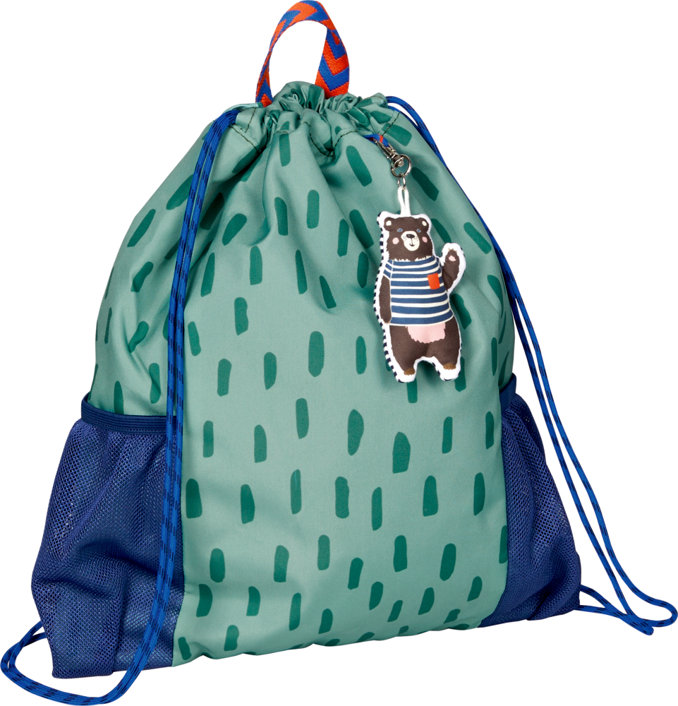 Turnbeutel / Sportbeutel Bär - Kleine Freunde (nachhaltig aus recyceltem Polyester)