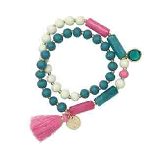 dunkelgrün/hellgrün, Armband - I love Summer