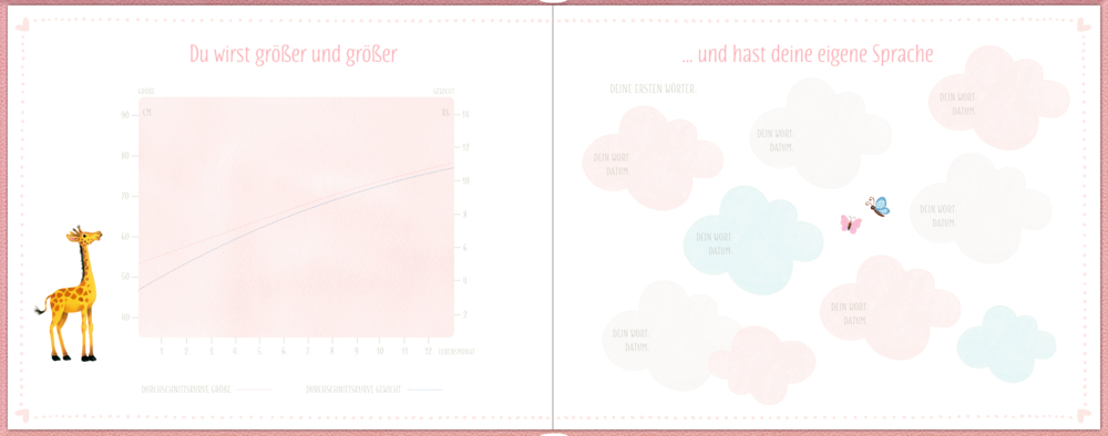 Babyalbum Willkommen, rosa (BabyGlück) Babyalbum Willkommen, rosa (BabyGlück)