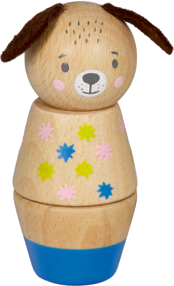 Hund, Holz-Schraubklotz - Spiegelburg minis