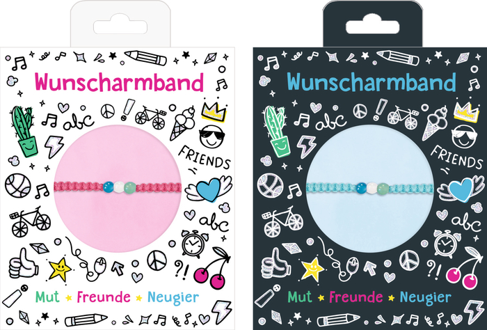 Wunscharmband mit Halbedelsteinen: Viel Glück zum Schulstart Wunscharmband mit Halbedelsteinen: Viel Glück zum Schulstart