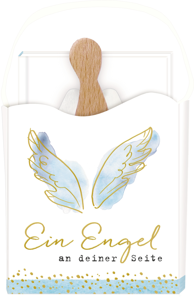 Ein Engel an deiner Seite (Geschenkset Holzengel & Büchlein)