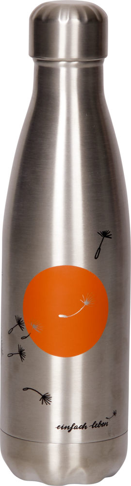 Isolierflasche aus Edelstahl - einfach leben (ca.0,5l)
