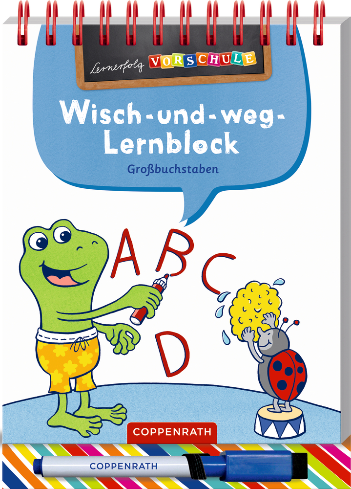 Lernerfolg Vorschule: Großbuchstaben (Wisch-&-weg-Lernblock)