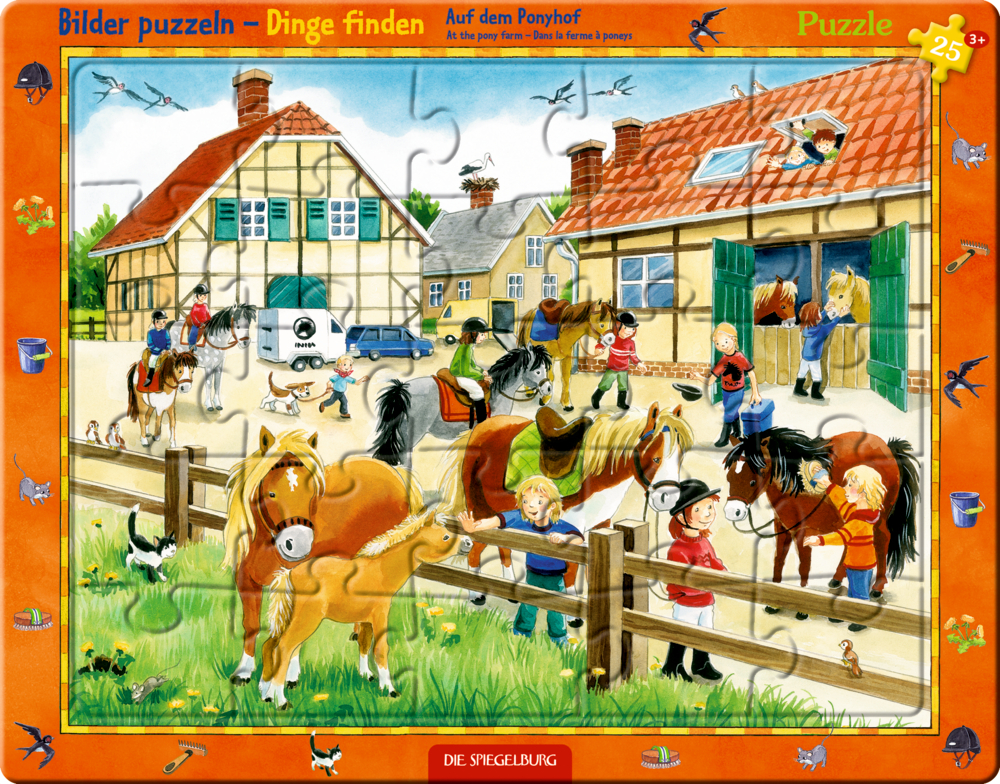 Rahmenpuzzle - Auf dem Ponyhof (25 Teile)