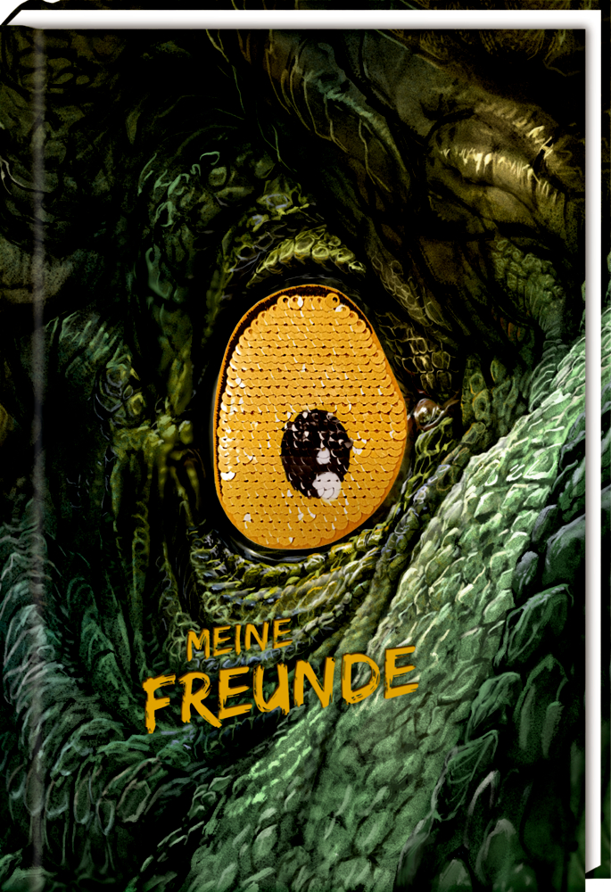 Freundebuch: Meine Freunde T-Rex World (mit Wendepailletten)