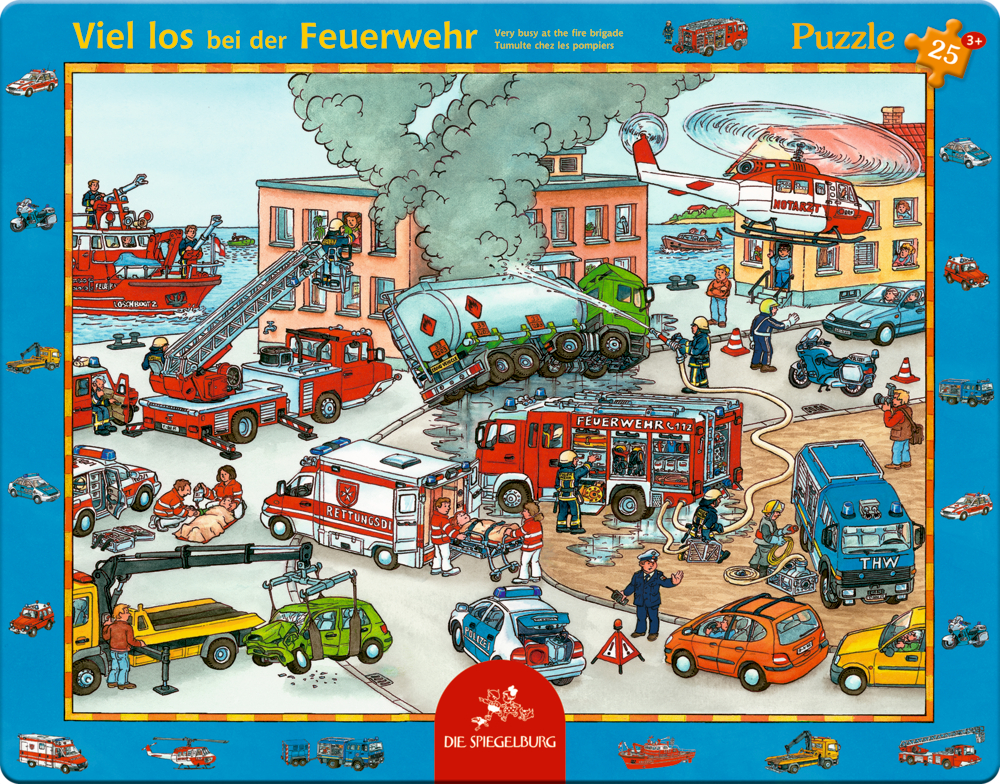 Rahmenpuzzle Viel los bei der Feuerwehr (25 Teile)