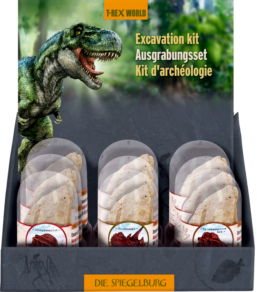 Dilophosaurus, Ausgrabungsset Dinosaurier-Schädel - T-Rex World