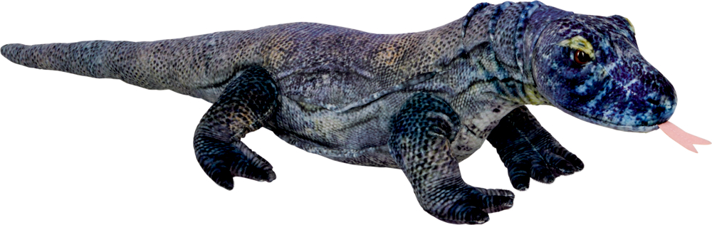 Waran - Nature Zoom Wild Plüschspielzeug eines Warans mit heraushängender rosa Zunge.