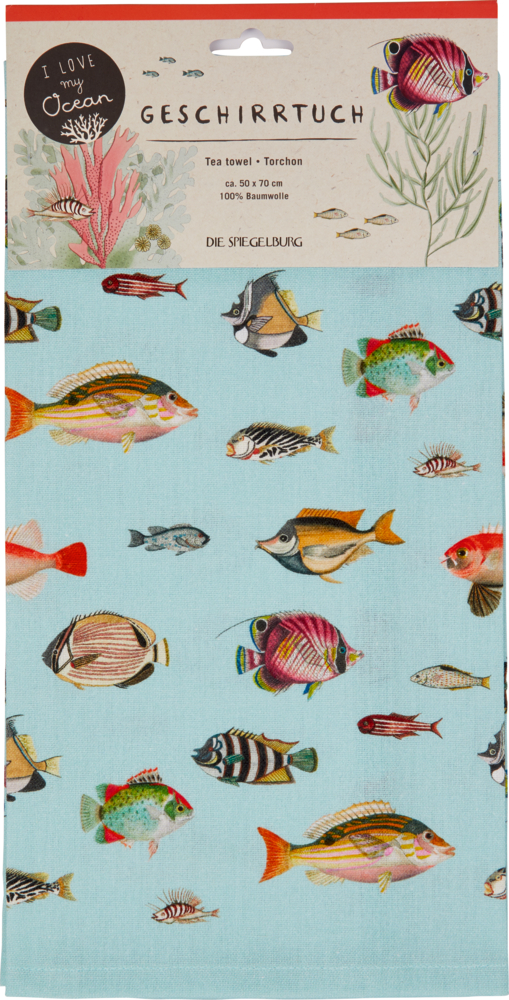 Geschirrtuch aus Baumwolle - I love my Ocean