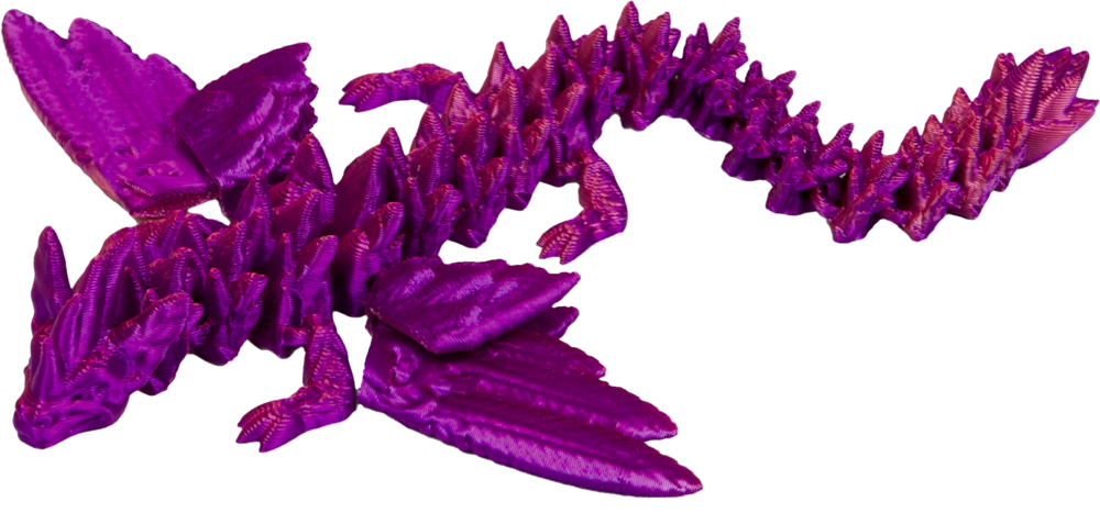 pink, Kristall-Drache mit Flügeln - Kristalltier