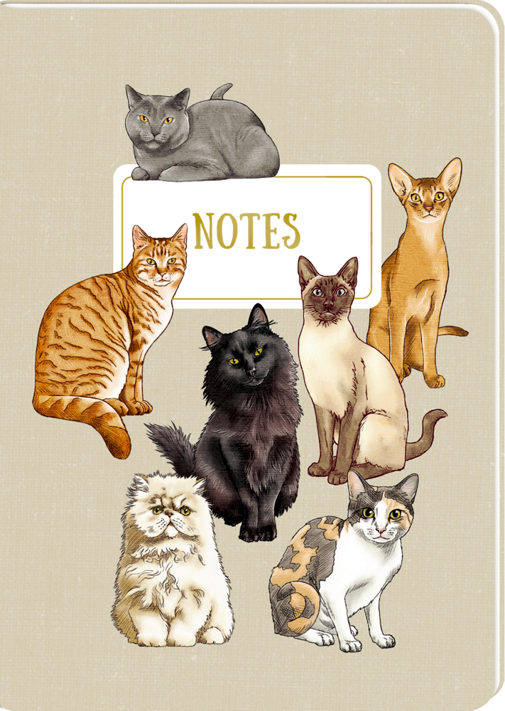 Notizheft DIN A5 - Notes (I love cats & dogs)