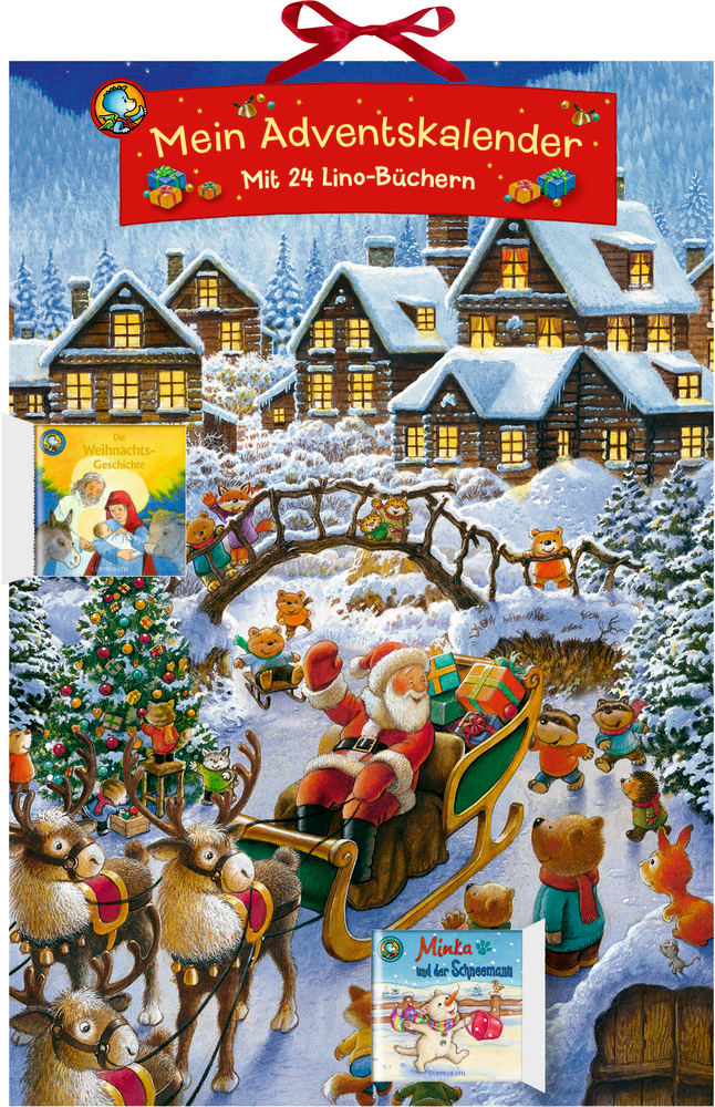 Mein Adventskalender - Mit 24 Lino-Büchern, Buch-Adventskalender