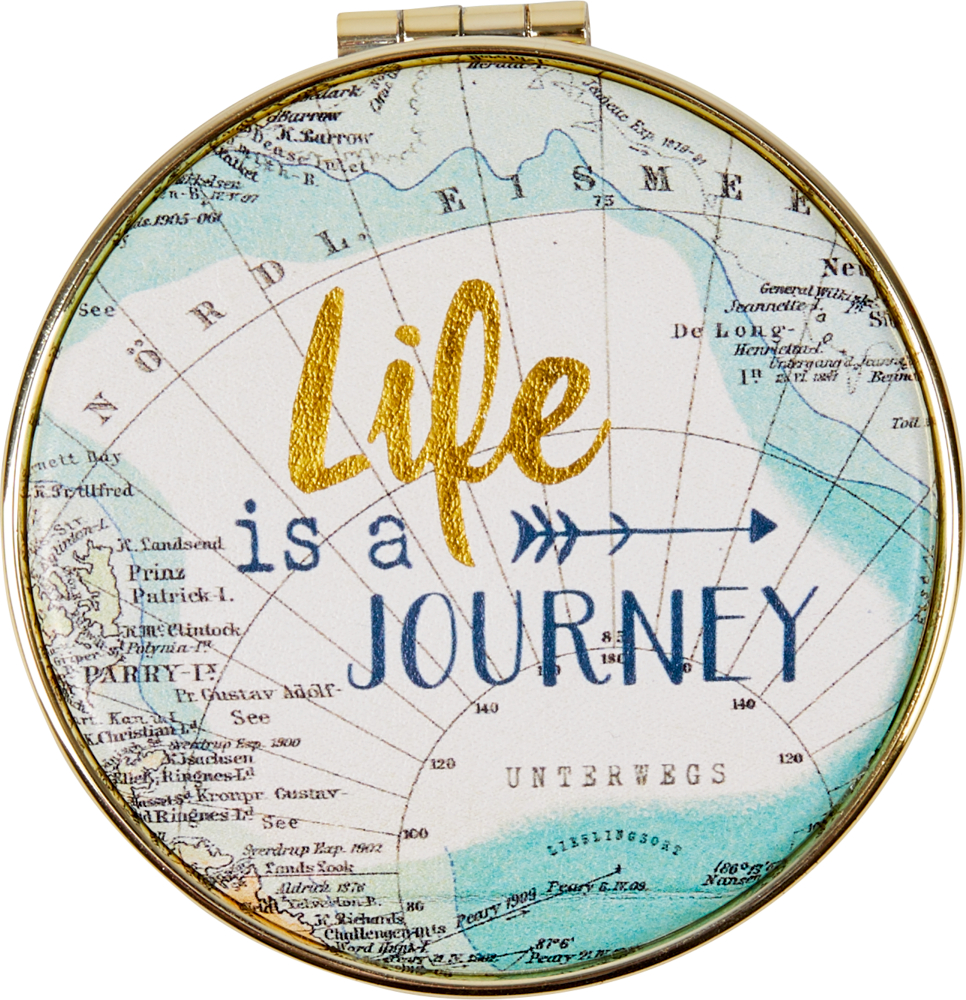 Taschenspiegel "Life is a journey" Reisezeit