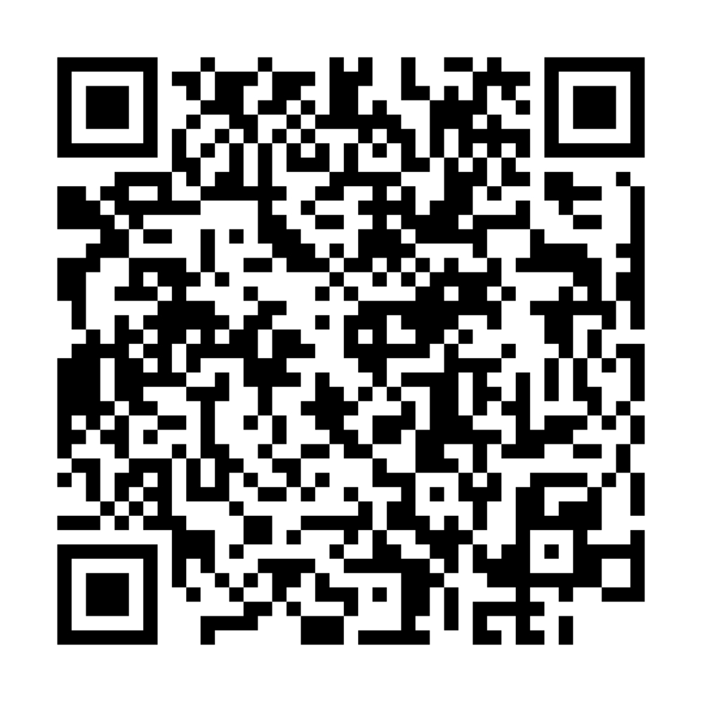 Schwarzweißer QR-Code auf weißem Hintergrund.