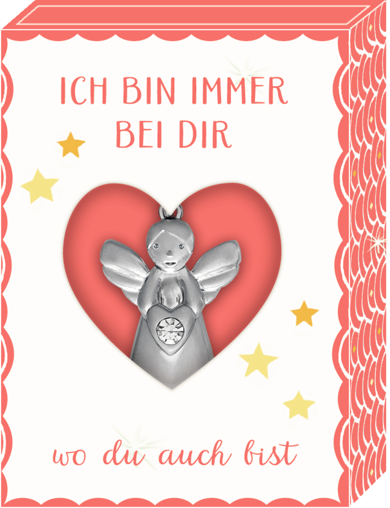 Ich bin immer bei dir, Schmuckanhänger - Kleiner Schutzengel Ich bin immer bei dir, Schmuckanhänger - Kleiner Schutzengel