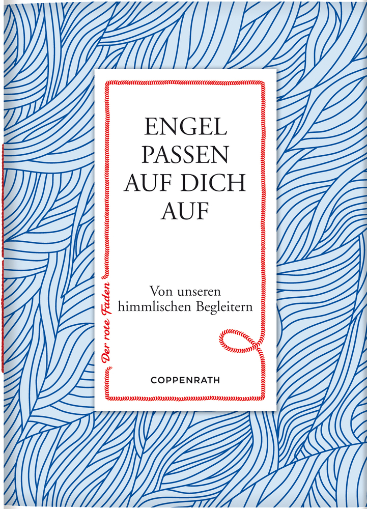 Engel passen auf dich auf – Unsere himmlischen Begleiter. Buchcover mit blauen Wellenlinien.