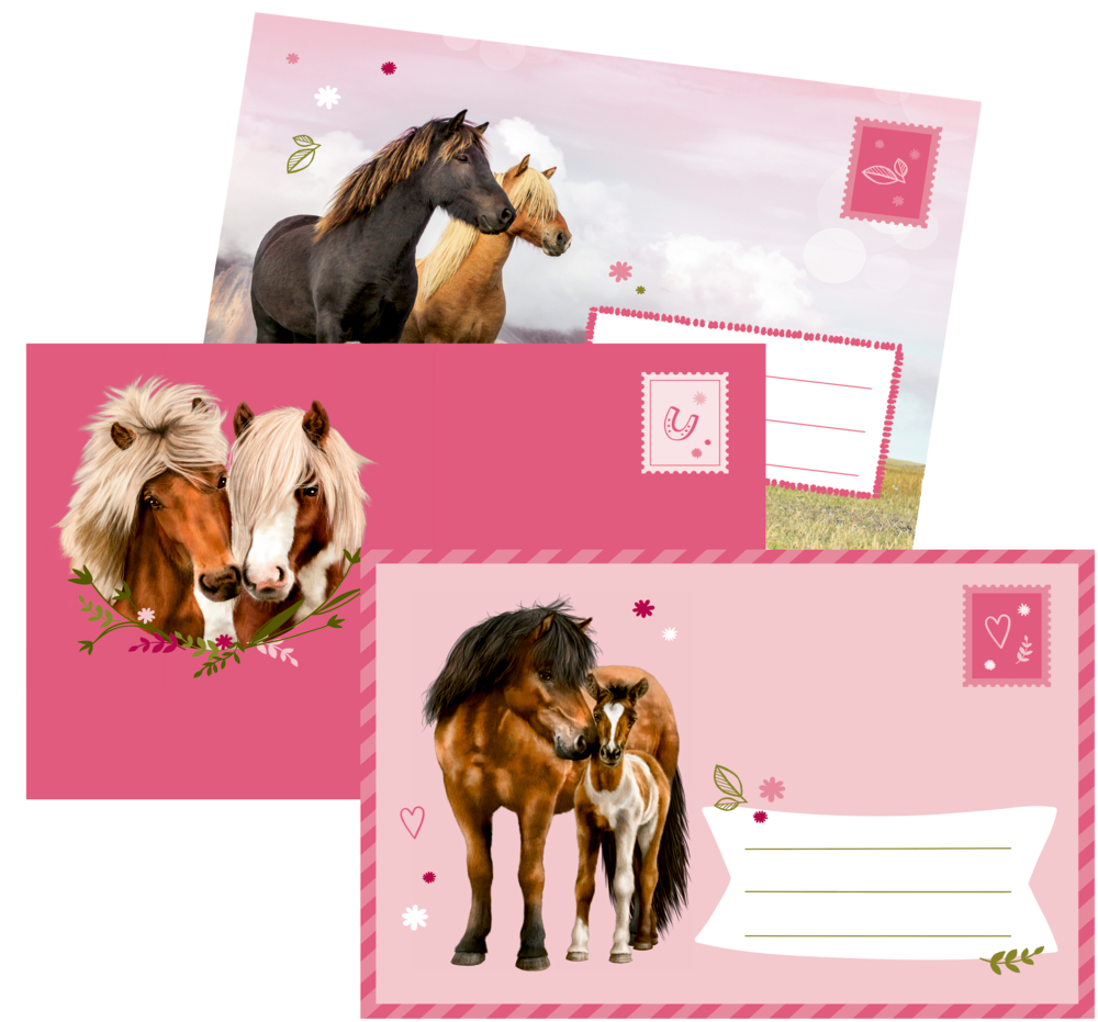 Briefpapier-Set Pferdefreunde