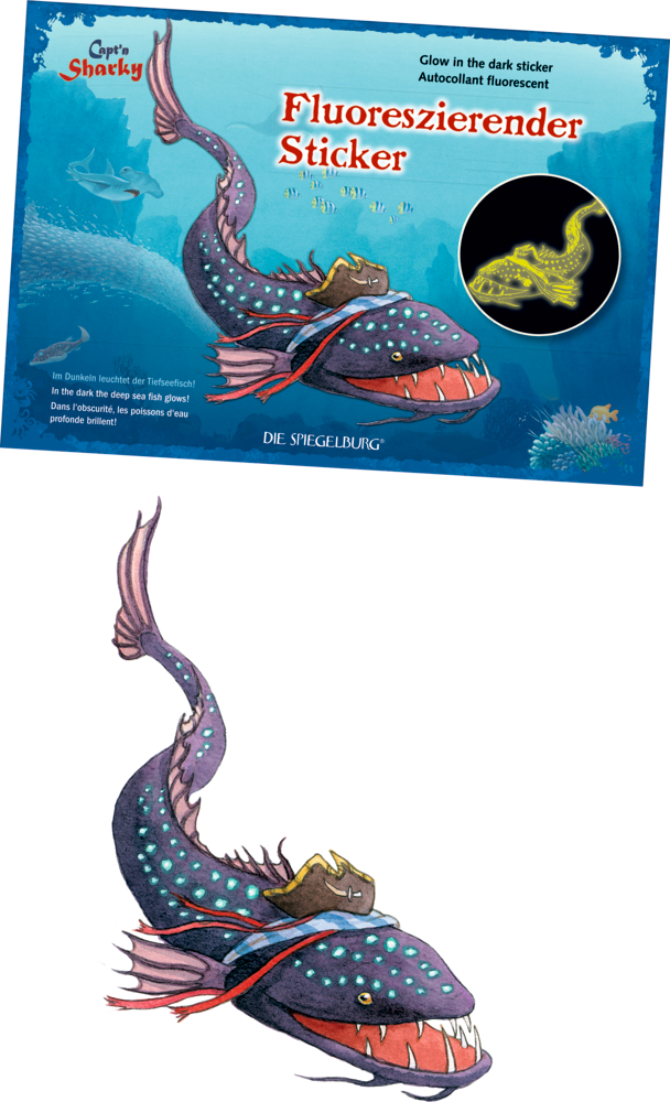 Fisch, Leuchtsticker Capt'n Sharky Fisch, Leuchtsticker Capt'n Sharky
