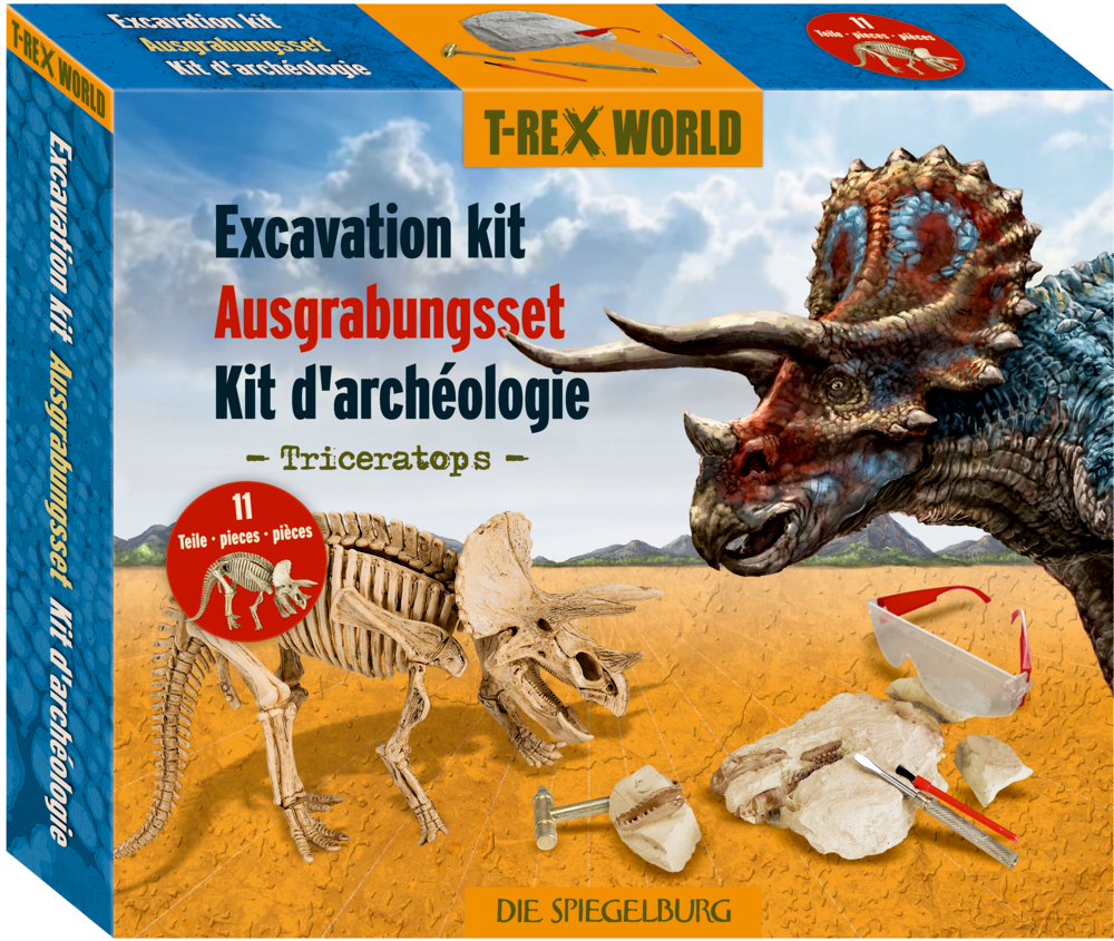Großes Ausgrabungsset Triceratops - T-Rex World