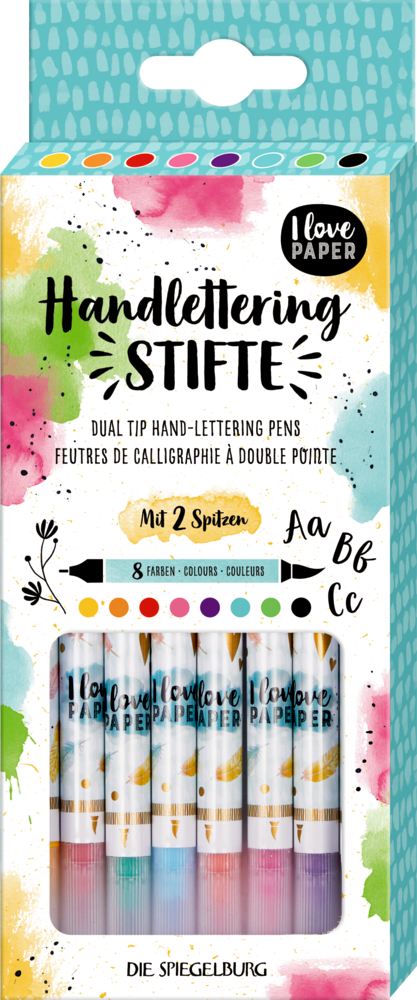 Handlettering-Doppelfaserstifte - I love Paper