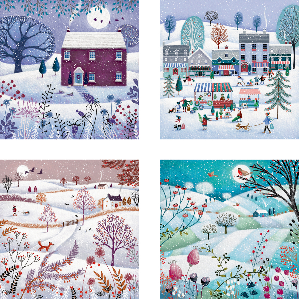 Winterlandschaft, Mini-Adventskalender