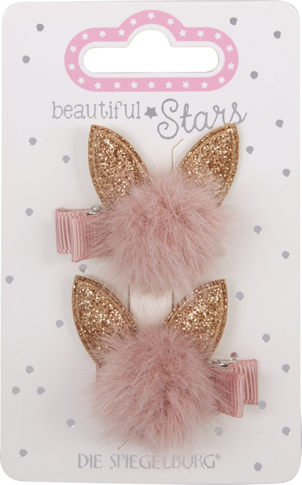 Haarclip Pompom Katze - beautiful Stars