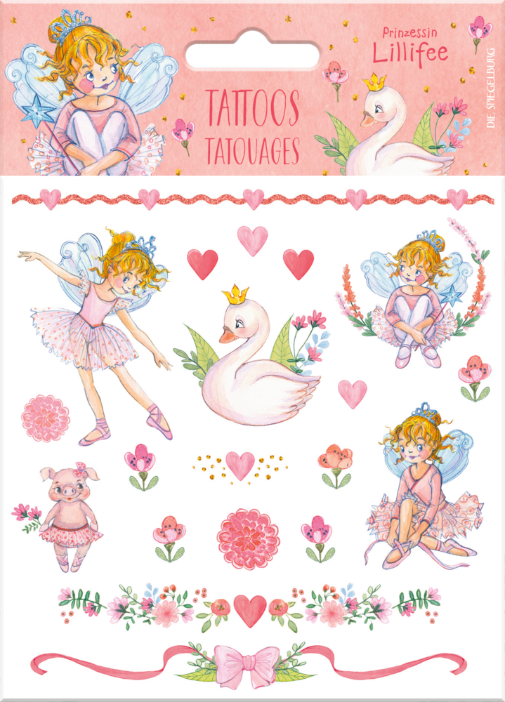Glitzer-Tattoos Prinzessin Lillifee (Schwan)