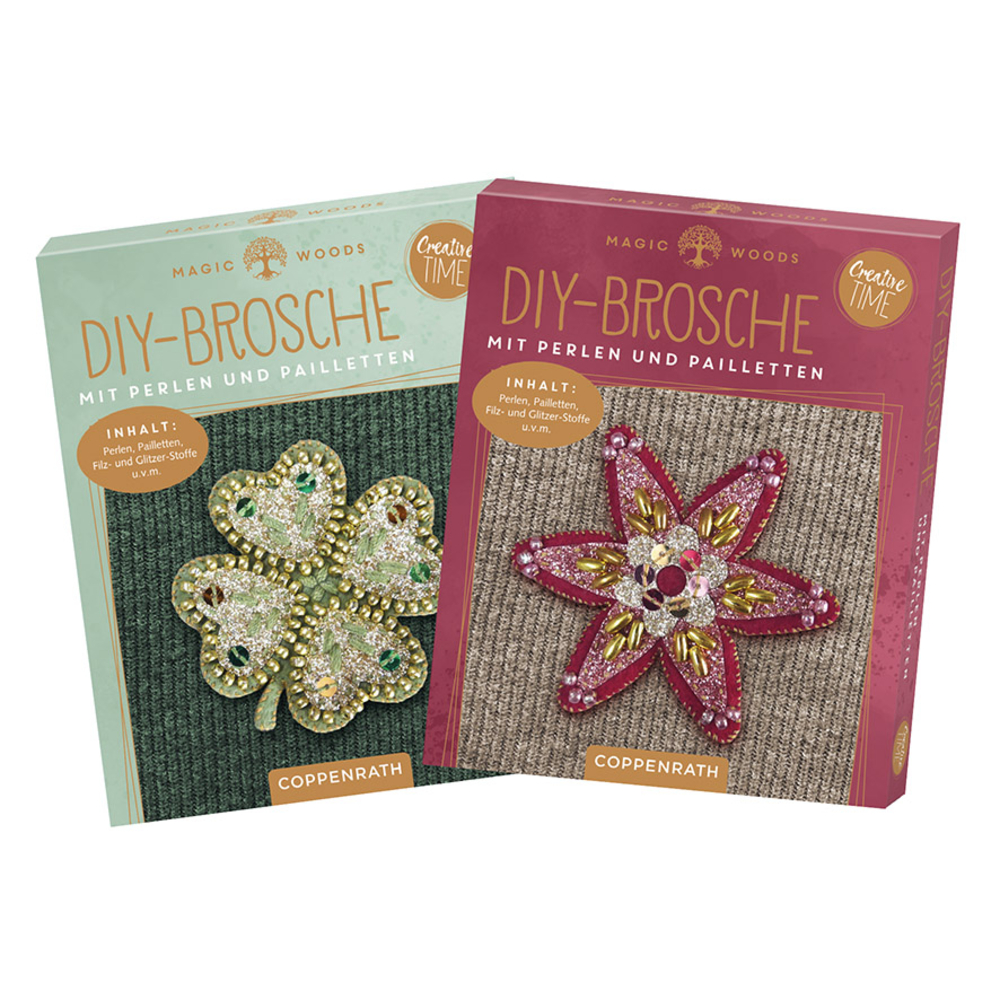 DIY-Brosche mit Perlen/Pailletten: Magic Woods (Creative Time)