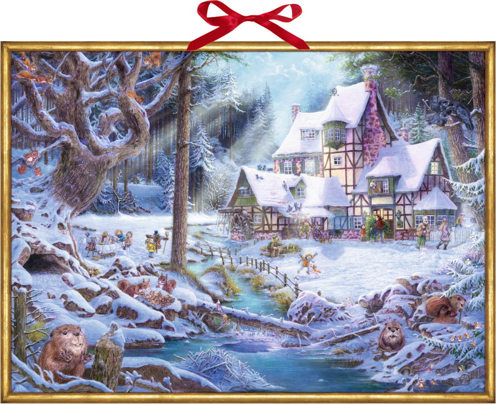 Weihnachten auf dem Mühlenhof, Wand-Adventskalender Weihnachten auf dem Mühlenhof, Wand-Adventskalender