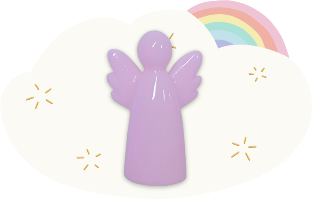 Kunstharzengel - Bunter Regenbogen-Engel Kunstharzengel - Bunter Regenbogen-Engel