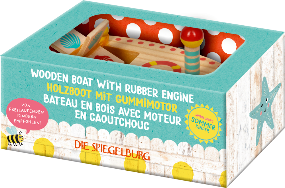 Holzboot mit Gummimotor - Spiegelburg Sommerkinder