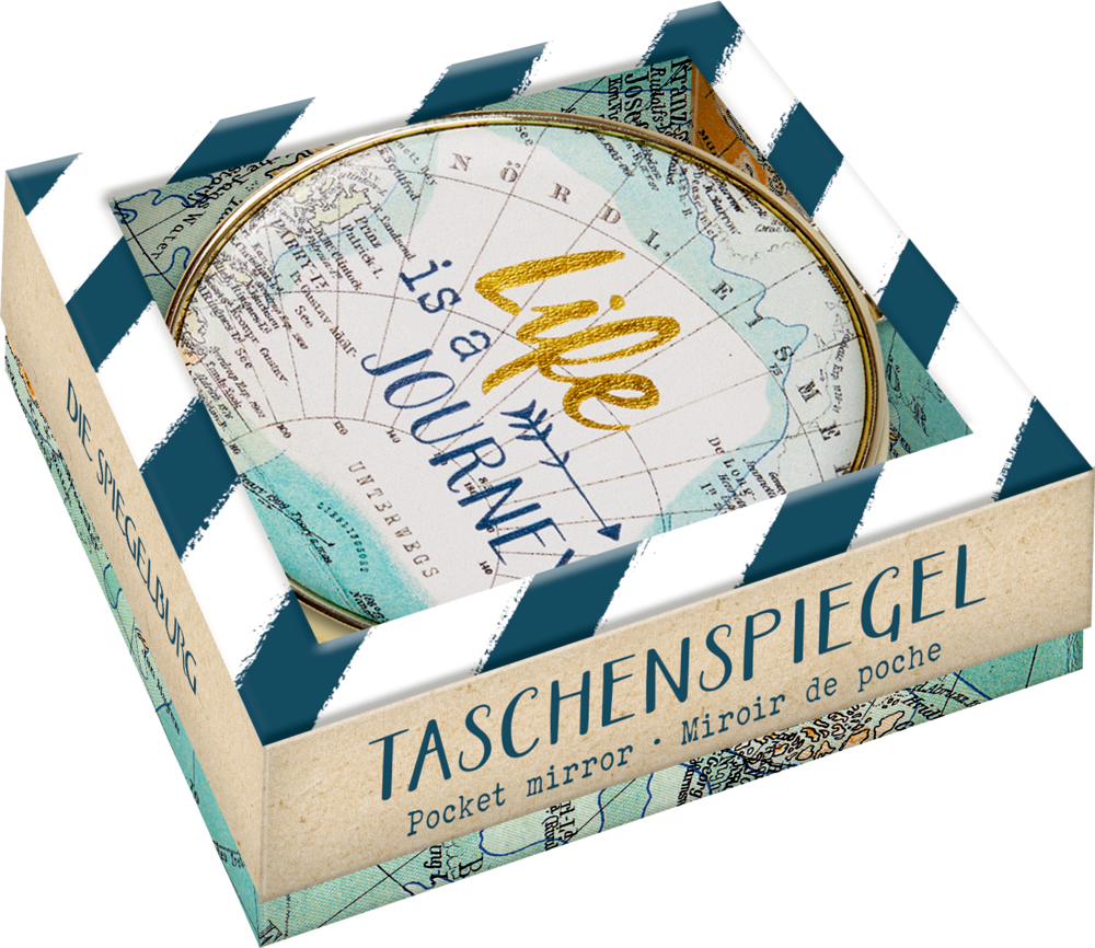 Taschenspiegel "Life is a journey" Reisezeit