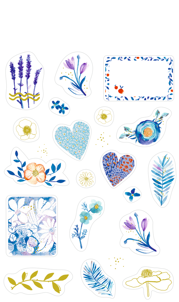 Stickerbogen: Sticker u. Etiketten - All about blue