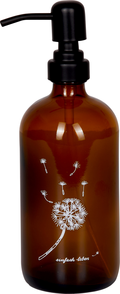 Seifenspender aus Glas (ca. 0,5 l) - einfach leben