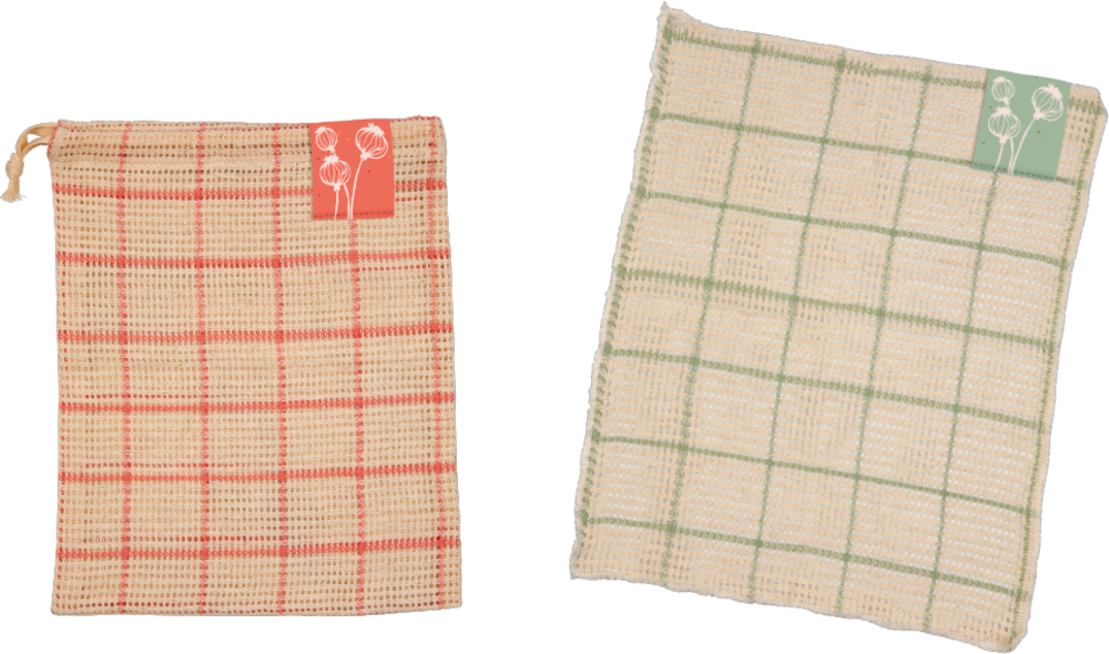 2er Set Obst- und Gemüsenetze COLOR YOUR LIFE Cotton