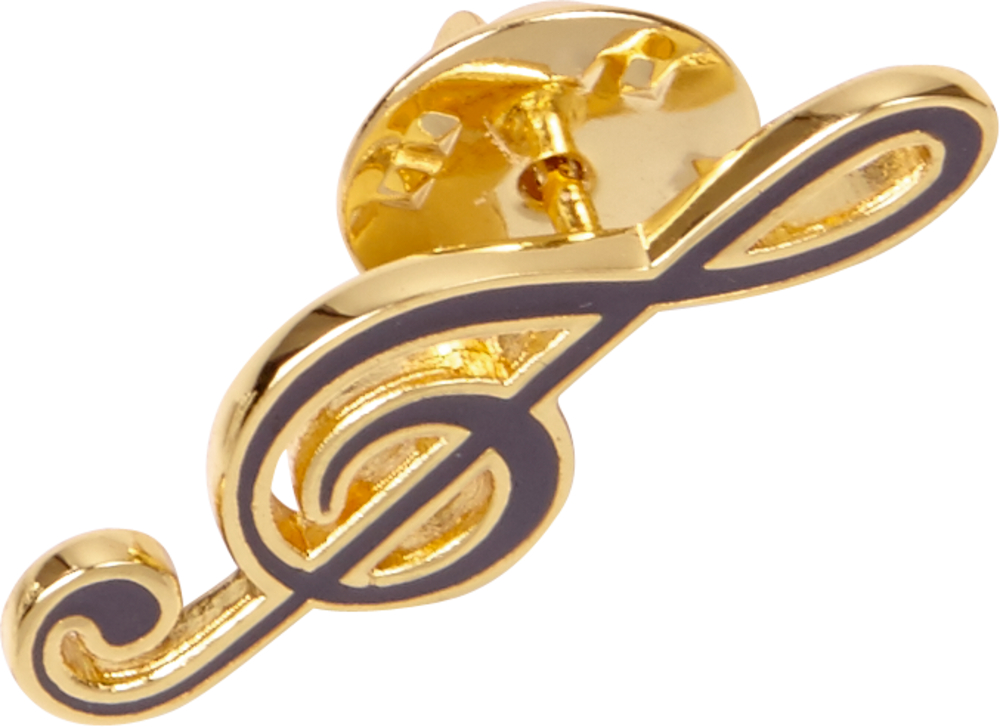 goldener Ansteck-Pin All about music (Violinschlüssel)