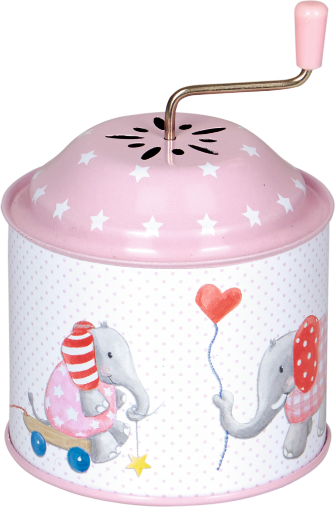 Spieluhrdose Elefant BabyGlück, rosa