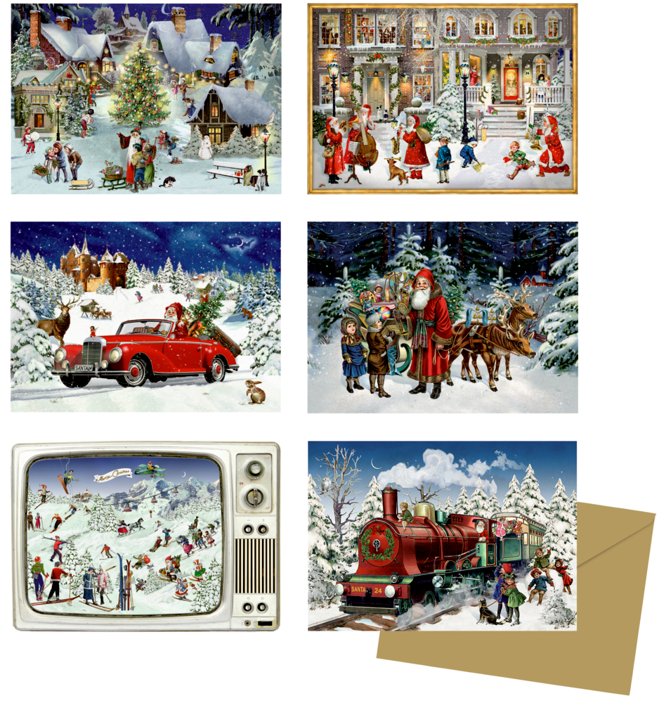 Nostalgische Adventszeit, Miniatur-Adventskalender (Behr)