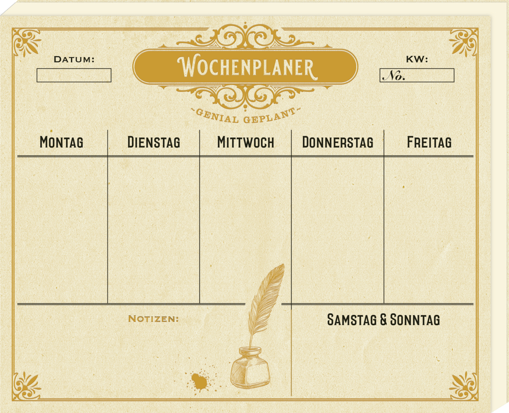 Wochenplaner - Genial geplant (Sherlock Holmes)