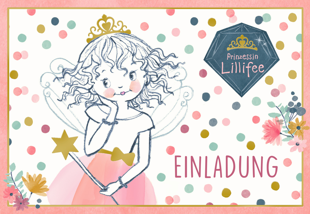 Einladungskarten - Prinzessin Lillifee (10 Karten + Umschläge)