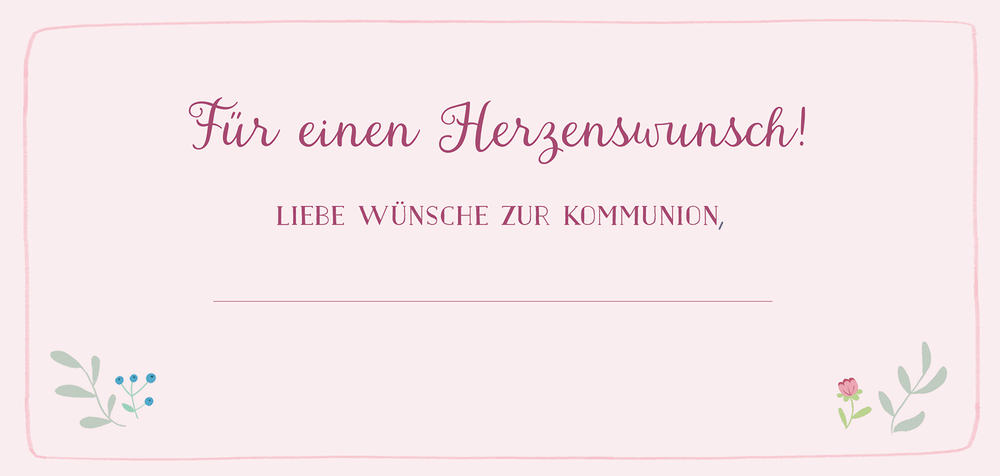 Kuvert für Geld- oder Gutschein: Zu deiner Kommunion