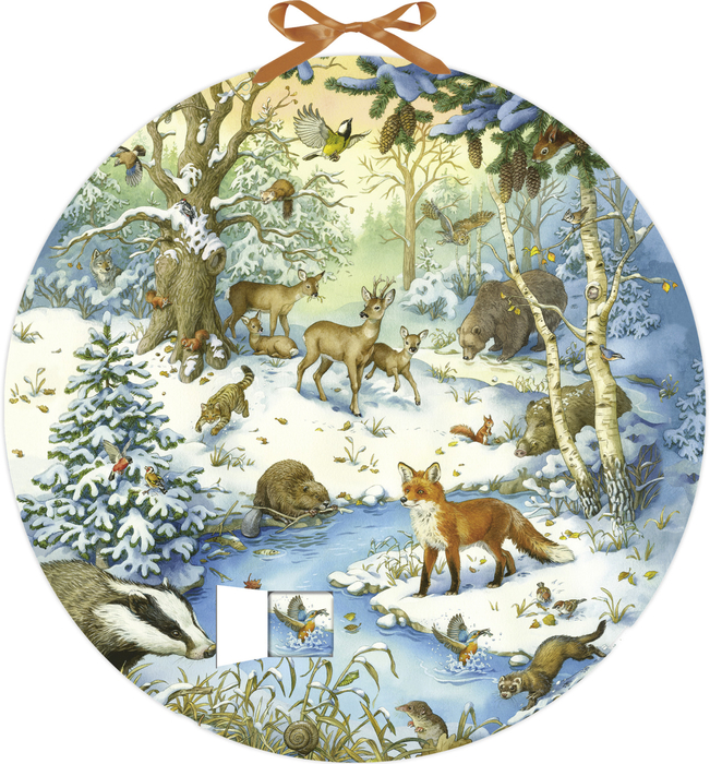 Die Tiere im Winterwald, Memo-Adventskalender Die Tiere im Winterwald, Memo-Adventskalender