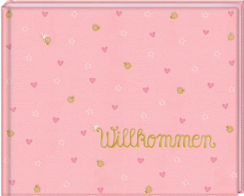 Babyalbum Willkommen, rosa (BabyGlück)