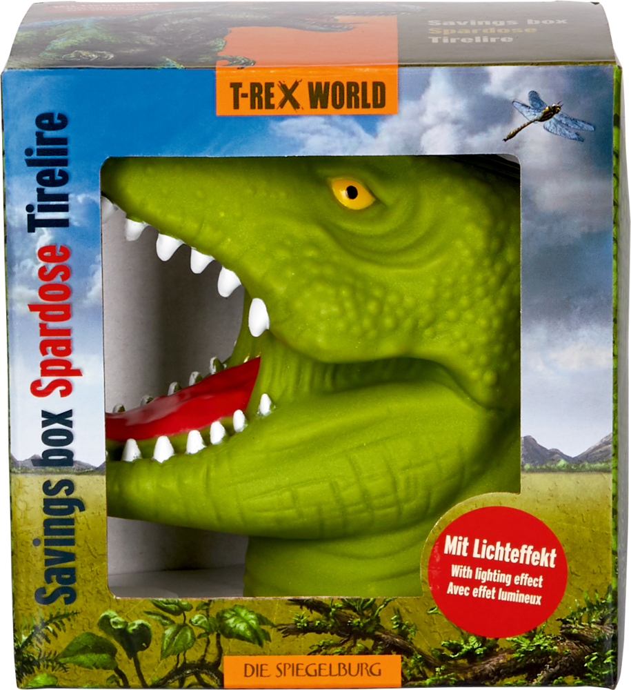 Dino-Spardose mit Lichteffekt T-Rex World