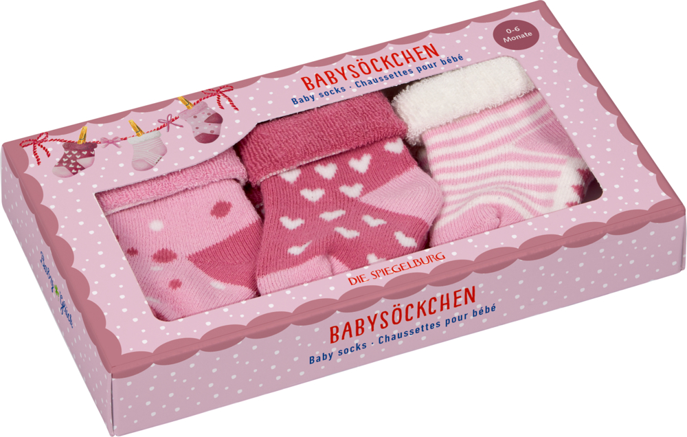 Babysöckchen, rosa - BabyGlück (3 Paar)